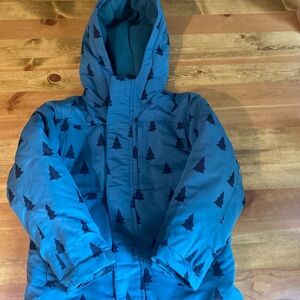 Hanna Anderson green tree snow jacket
